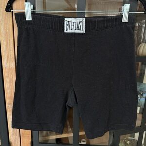 Vintage 90s Everlast Compression Shorts Logo Waistband Biker workout lounge